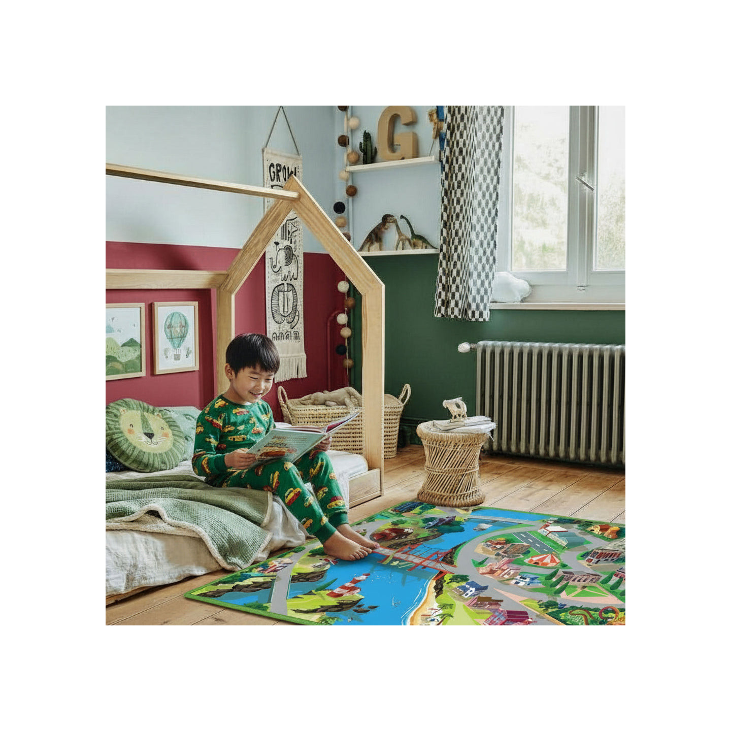 Chifoumi - tapis de jeu pour enfants "Hill Valley" - 150x100cm