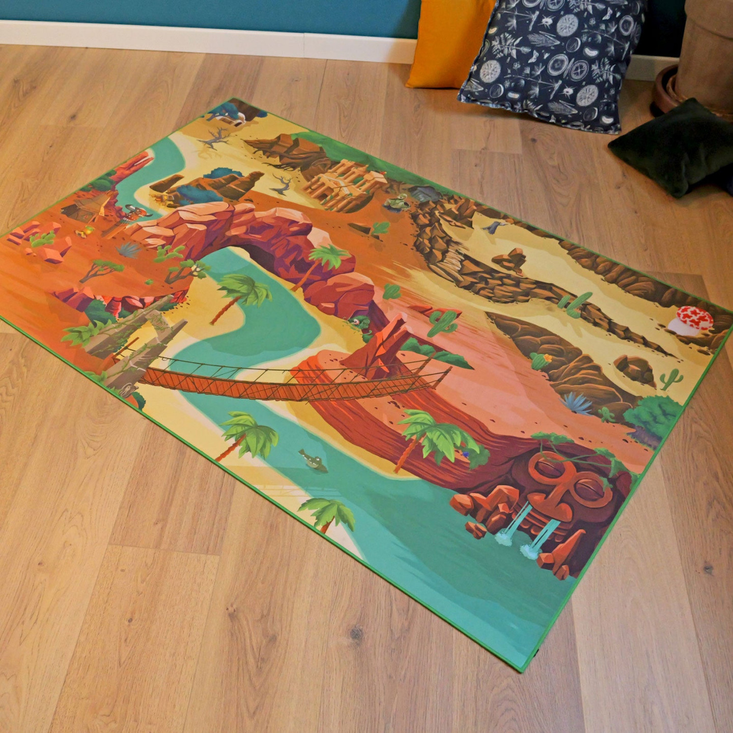 Tapis Chifoumi - Tapis de jeu pour enfants “Adventureland” - 150x100cm