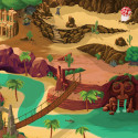 Tapis Chifoumi - Tapis de jeu pour enfants “Adventureland” - 150x100cm