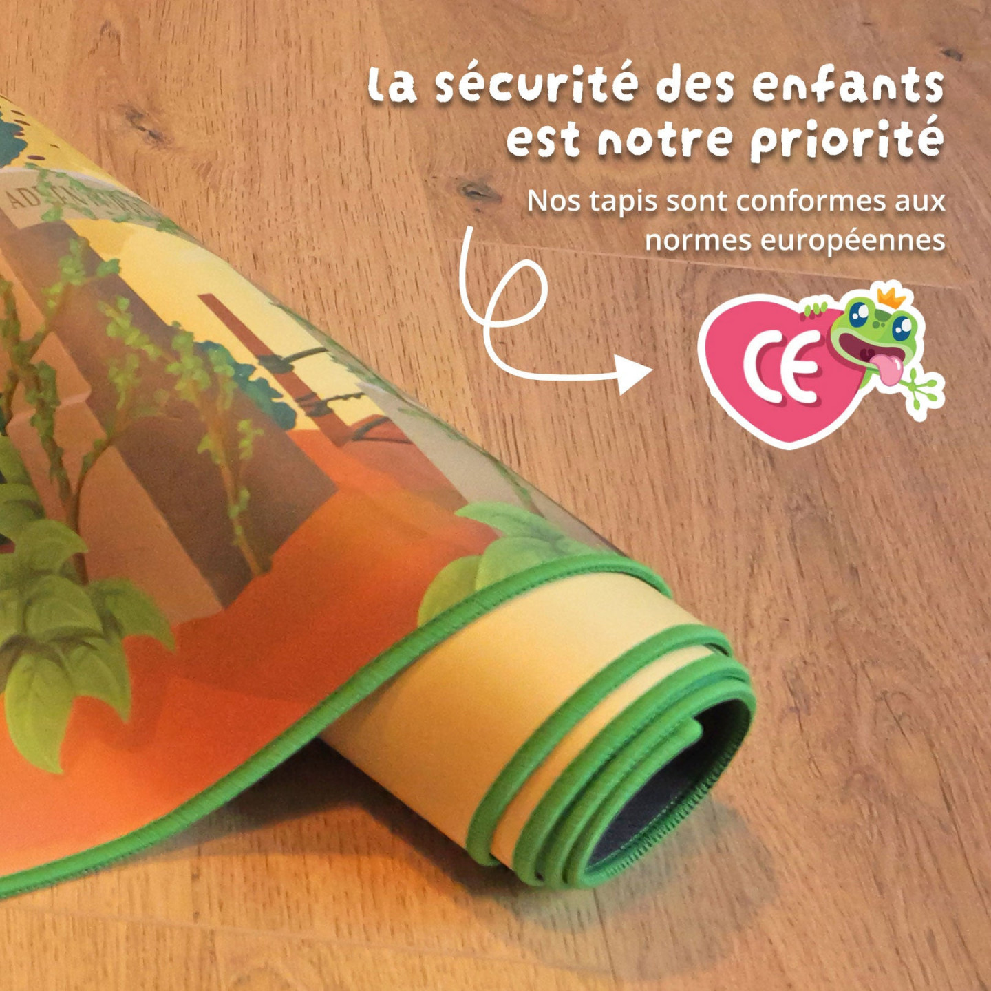 Tapis Chifoumi - Tapis de jeu pour enfants “Adventureland” - 150x100cm