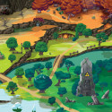 Tapis Chifoumi - Tapis de jeu pour enfants “Middle plains” - 150x100cm