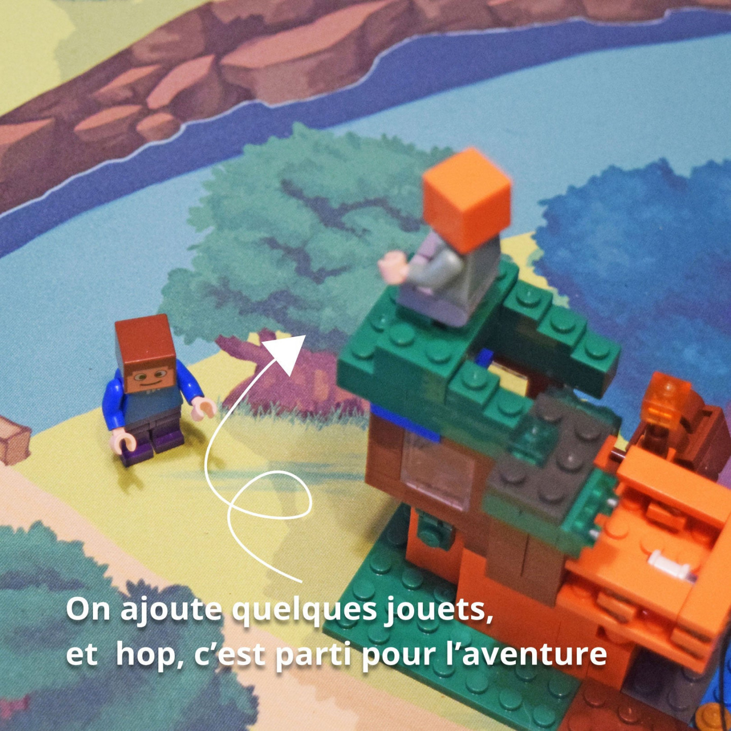 Tapis Chifoumi - Tapis de jeu pour enfants “Middle plains” - 150x100cm