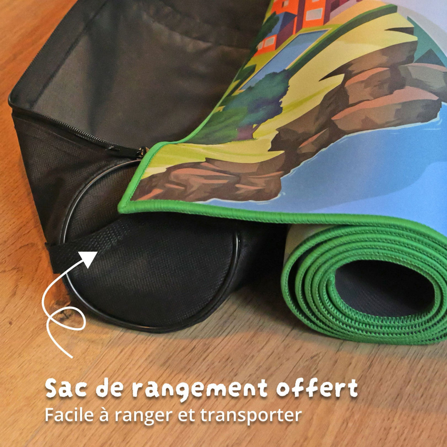 Chifoumi - tapis de jeu pour enfants "Hill Valley" - 150x100cm